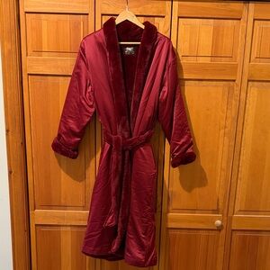 Minky Couture Burgundy Satin Robe